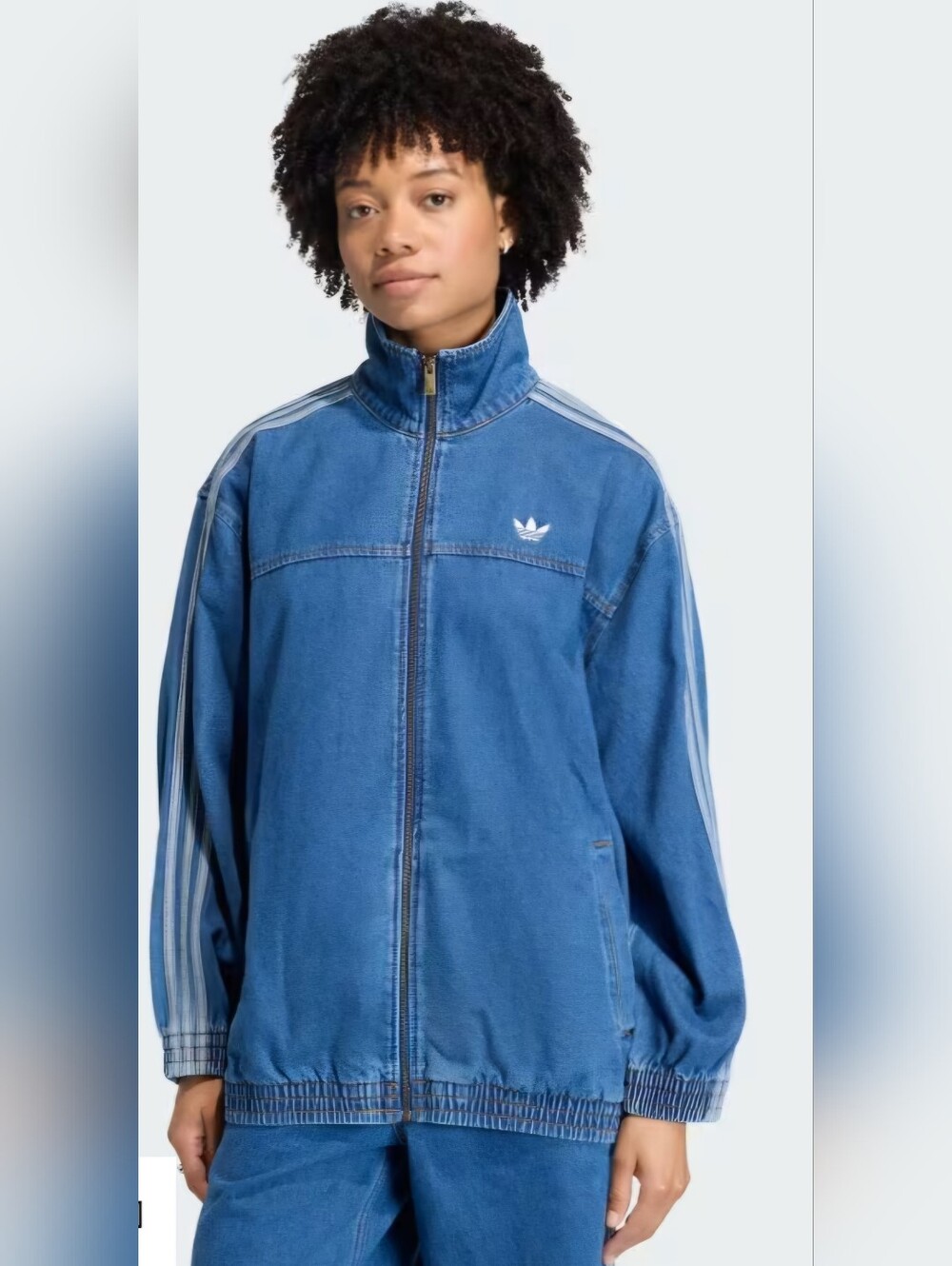 Adidas Originals Firebird Adilenium Track Top Denim Jacket – Medium